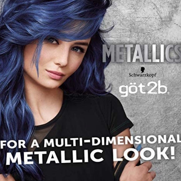 NWT Got2b Permanent Hair Color Metallic Blue Mercury 4.8 fl oz - Picture 2 of 4